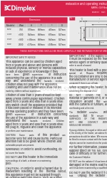 Dimplex C100E Instrucciones de instalación y funcionamiento