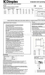 Dimplex Calidou CAL075 Instructions d'installation et d'utilisation