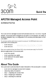 3Com 3CRWX275075A - Wireless LAN Managed Access Point 2750 Skrócona instrukcja obsługi