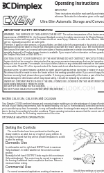 Dimplex CXLS12N Operating Instructions