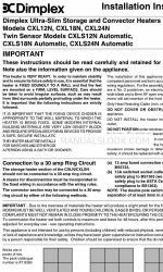 Dimplex CXLS12N Installation Instructions Manual