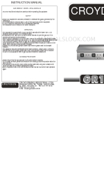 croydon GR1G-G00005-A2 Manuale di istruzioni