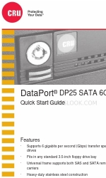 CRU DataPort DP25 SATA 6G Manuel de démarrage rapide