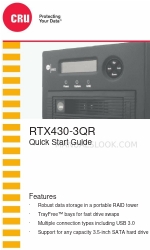 CRU RTX430-3QR Manuale di avvio rapido