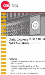 CRU Data Express DE110 SATA 6G Manual de inicio rápido