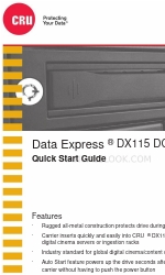 CRU Data Express DX115 DC Quick Start Manual