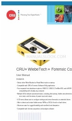 CRU WiebeTech Forensic ComboDock Panduan Pengguna