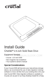 Crucial 2.5-inch Solid State Drive インストールマニュアル