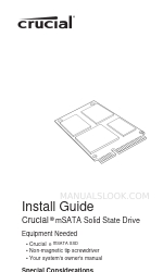 Crucial mSATA SSD Installatiehandleiding