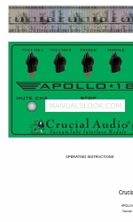 Crucial Audio Apollo 18 Руководство по эксплуатации