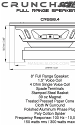 Crunch Screamer CRSS8.4 Instruction Manual