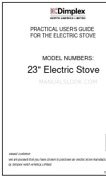 Dimplex ELECTRIC STOVE Manuale pratico per l'utente