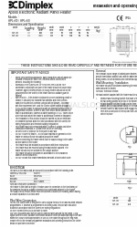 Dimplex Apollo APL100 Installation And Operating Instructions