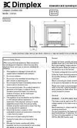 Dimplex Cheriton Fire CHT20 Installation And Operating Instructions