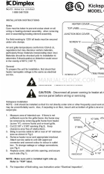 Dimplex CKHA Series インストレーション・インストラクション