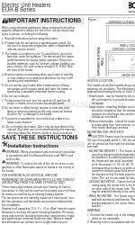 Dimplex EUH-B Series Instrucciones de instalación