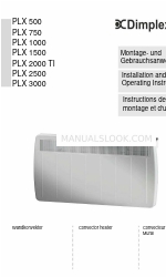 Dimplex PLX 500 Installation And Operating Instructions Manual