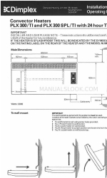 Dimplex PLX300/TI 설치 및 운영 지침