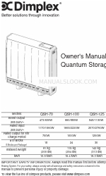 Dimplex QSH-100 Gebruikershandleiding