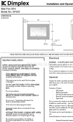 Dimplex SP420 Handleiding voor installatie en gebruik