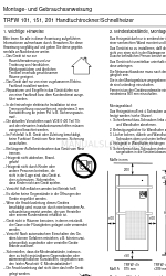 Dimplex TRFW 151 Montage- en bedieningsinstructies