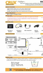 Crux RVCVW-73L Hızlı Başlangıç Kılavuzu