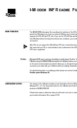 3Com I-MODEM Boletín de asistencia sobre productos