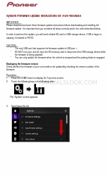 Pioneer AVH-4000NEX Manuel de mise à jour du micrologiciel