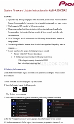 Pioneer AVH-A3200DAB System Firmware Update Instructions