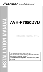 Pioneer AVH-P7650DVD Manuale di installazione