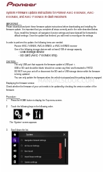 Pioneer AVIC-5100NEX Handleiding voor firmware-update