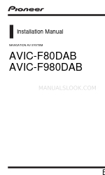 Pioneer AVIC-F980DAB Installationshandbuch