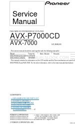 Pioneer AVX-7000 Service Manual