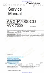 Pioneer AVX-P7000CDES Servis Kılavuzu