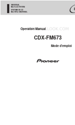 Pioneer CDX-FM673 Kullanım Kılavuzu