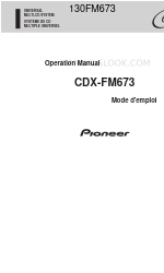 Pioneer CDX-FM673 Kullanım Kılavuzu