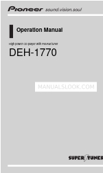 Pioneer DEH-1770 Manual de instrucciones