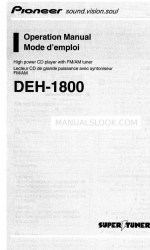 Pioneer DEH-1800 Manuale operativo