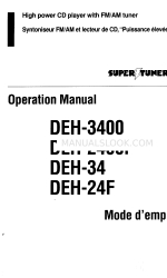 Pioneer DEH-2400F Manuale operativo