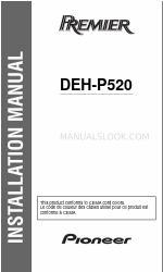 Pioneer DEH-P520 Installationshandbuch