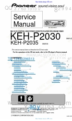 Pioneer KEH-P2030 Manual de servicio