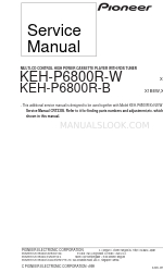 Pioneer KEH-P6800R-W Manual de servicio