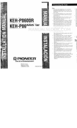 Pioneer KEH-P8600R Instrukcja instalacji