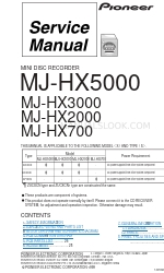 Pioneer MJ-HX2000 Manual de servicio