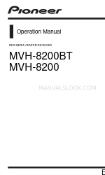 Pioneer MVH-8200BT Operation Manual