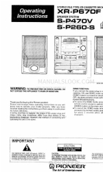 Pioneer S-P260-S Operating Instructions Manual