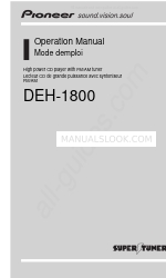 Pioneer Super Tuner III D DEH-1800 Manuale operativo