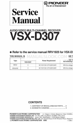 Pioneer VSX-D307 서비스 매뉴얼