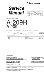 Pioneer A-209 Manuale di servizio