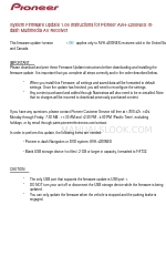 Pioneer avh-4200nex System Firmware Update Instructions